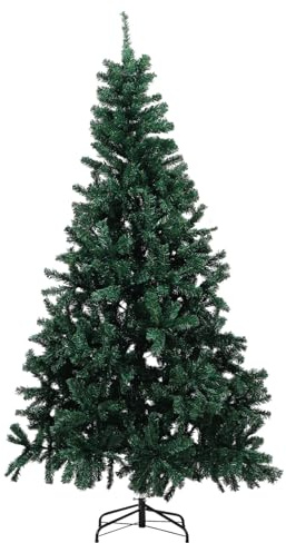 KONTONTY Albero di Natale Finto Pino Artificiale con Base in Ferro per Decorazioni Natalizie da Interni ed Esterni