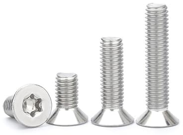 HZXINYI 5 Pièces Vis À Tête Fraisée Torx - M8 x 40mm Acier Inoxydable A2 V2a À Tête Plate Filetages Métriques Vis Mécaniques Argent
