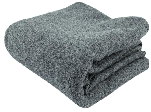 MERINO Walkstoff Walkloden Kochwolle Schurwolle l 100% Merinowolle l Mantelstoff l Wollstoff l weich, isolierend, vielseitig, beidseitig l 50 cm x 144 cm l dunkelgrau meliert