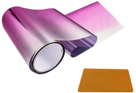 Car Window Sun Visor Strip Tint Film with Scraper Windshield Sun Visor Strip Pink 20x150cm