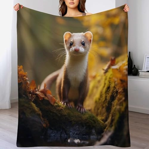 Nerz Decke Wohndecken, Warm Sofadecke/Couchdecke Aus Flannel, Fleecedecke Als Sofaüberwurf Oder Wohnzimmerdecke （100×130cm）