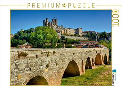 CALVENDO Puzzle Béziers - alte Brücke und Kathedrale | 1000 Teile Lege-Größe 64 x 48 cm Foto-Puzzle für glückliche Stunden