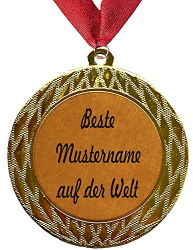 Larius Orden/Medaille mit Name/Wunschtext Namenstag Jubiläum Geburtstag Geschenk Emblem Halsband 70 mm