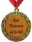 Larius Orden/Medaille mit Name/Wunschtext Namenstag Jubiläum Geburtstag Geschenk Emblem Halsband 70 mm