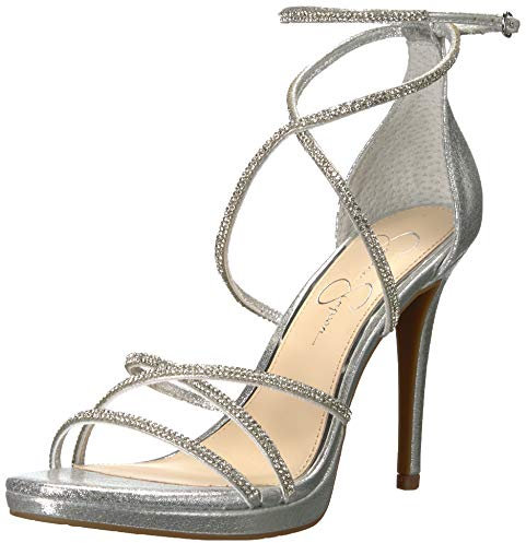Jessica Simpson Damen Jaeya Sandale mit Absatz, Platin, 41 EU