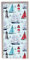 A.Monamour Türtapeten Selbstklebend 3D Aquarell Boote Schiffe Anker Leuchtturm Nautische Muster Auf Blau Gestreiften Hintergrund Türtapete Türposter Tapete 77x200cm