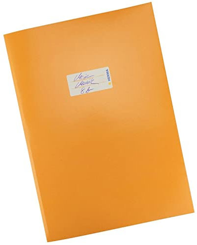 HERMA 19747 Heftumschlag A4 Karton Orange, Hefthülle mit Beschriftungsfeld aus stabilem & extra starkem Papier, Heftschoner für Schulhefte, farbig