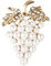 YSoutstripdu Femmes élégantes Faux Perle Broche Fruits Et Pin, Strass Incrusté Raisins Broche Robe Pin Vêtements Accessoires Foulard