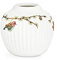 Kähler Vase H13 cm Hammershøi Christmas Handarbeit mit Aquarellmalerei, Weiss