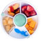 GoBe Kids Snack Spinner Bundle with Hand Strap and Sticker Sheet - Reusable Snack Container with 5 Compartment Dispenser and Lid | BPA and PVC Free | Dishwasher Safe | No Spill, Leakproof