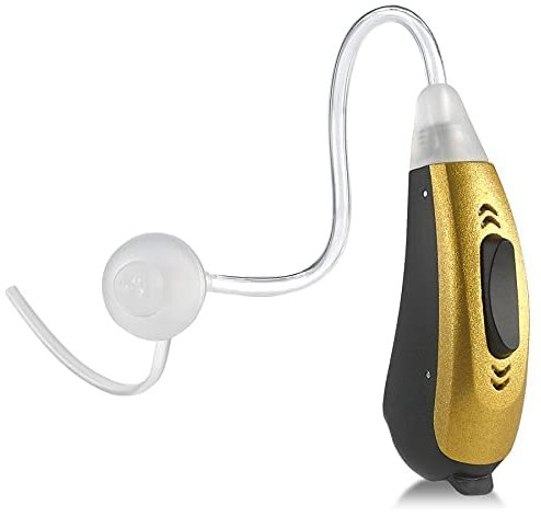 Mini BTE Slim Tube Dispositivo audio personale a batteria per l'Orecchio destro digitale con 4 impostazioni programmabili - Leggero e comodo per l'uso quotidiano sport e l'outdoor