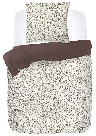 Kayori Mura Baumwolle-Satin Bettwäsche-Garnitur Farbe Naturell Größe 135x200 + 80x80 cm