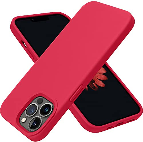 OTOFLY for iPhone 13 Pro Max Case [Compatible with MagSafe] Full-Body Silicone Shockproof Slim Thin Phone Case for iPhone 13 Pro Max 6.7 inch (Red)