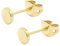 Artskin Damen Goldohrringe Titan Ohrstecker für Herren Ohrring Mädchen Kinder Ohrringe 3mm Rund Flach Hypoallergen Ohrringe Ohrstecker Geburtstagsgeschenk (3mm, Gold)