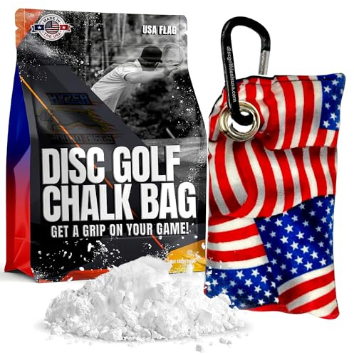 Discgolf-Kreidetasche, lässt sich mit einem Karabiner an der Tasche befestigen, besser als Kolophonium- und Sägemehlbeutel, verbessern Sie Ihren Griff für Konsistenz, Discgolf-Zubehör für Herren