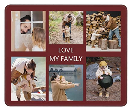 Tapis De Souris Collage Photos Famille Personnalisé 300 X 250 X 3 mm Tapis De Souris De Jeu Personnalisée Tapis De Souris Personnalisé avec Base en Caoutchouc Antidérapant pour Pc Bureau Maison
