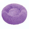 Lukery Hundebett Katzenbett Flauschig Rund aus Plüsch, Kuscheliges Donut Hundekissen und Katzenkissen Weiches Plüsch Hundeliege für Kleine, Mittelgroße und Große Haustiere (50CM,lila)
