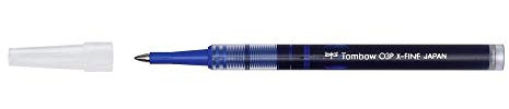 TOMBOW 12 Minen für Tintenroller, feine Spitze 0,5 – Strichstärke 0,3 mm, Blau