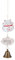 OLYCRAFT Japanisches Maneki Neko Windspiel Keramik Glückskatze Windspiel Windglocke Glückskatze Hängendes Glockenspiel Mit Glückskarte Für Garten Haustür Dekoration - Weiß