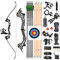 Bogenschießen 64 Takedown Recurve Bogen Set 30-55lbs Bogen und Pfeil Set Erwachsene Jagdbogen Sportbogen Langbogen Anfänger Bogen Rechtshänder (50lbs, Typ3: Bogen Set 2)