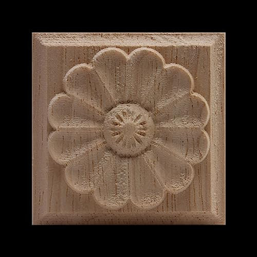 Ecke Fenster 2 Stück Holzleisten Schnitzerei Tür Onlay Applikation Aufkleber Antik Retro Lange Blätter Holz Schrank Möbel Ecke 6 * 6Cm