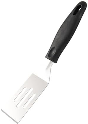 Moguri Mini espátula, espátula pequeña para cocina, espátula de metal para cocinar, pequeña espátula de metal para sartenes de hierro fundido, ideal para filetes, brownies, huevos o galletas, etc.