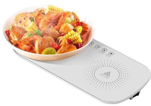 Chauffe-Assiettes Électrique,Chauffe-Plats Électrique,Plateau Chauffant Pour Aliments,chauffage Rapide, Set De Table Chauffant, Garde Les,pour Fêtes, Dîners, Buffets