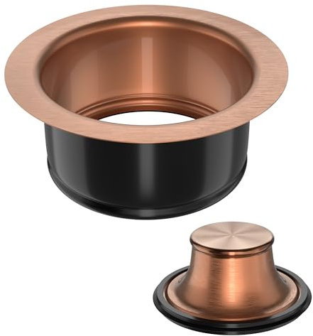 Kitchen Sink Garbage Disposal Flange and Sink Stopper Fit 3-1/2 Inch Standard Sink Drain Hole Antique Copper