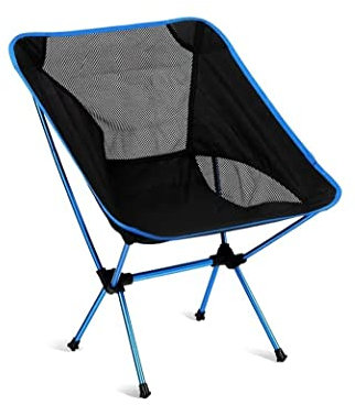 CRBUDY Campingstuhl Tragbarer Campingstuhl für den Außenbereich, Leichter Aluminium-Mondstuhl, Freizeit-Camping-Angelstuhl, Klapphocker, Klappstuhl (Farbe: E) (A Einheitsgröße)