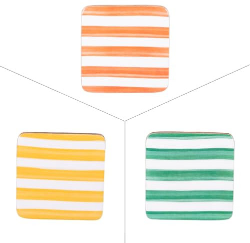 Table Passion - Set de 4 dessous de verre orange, jaune ou vert Buenos-Aires 10 cm (1 modèle aléatoire)