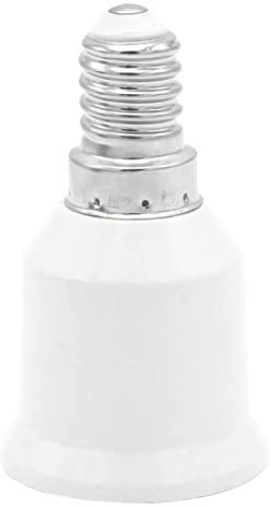 Pineeseatile E14 to E27 Socket Converter LED Bulbs Screw Adapter Energy Saving Smart Bulb Heat Resistant Lamp Socket Adapter White E14 to E27 Socket Converter