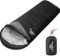 Sleeping Bags for Adults 3 Season Backpacking Lightweight Waterproof Cold Weather Sleeping Bag for Kids Warm Camping Hiking Outdoor Travel Hunting with Compression Bags Black