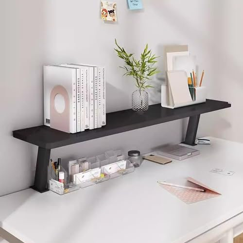 Tischregal, Schreibtisch-Erweiterungsregale, Robuster Schreibtisch-Organizer for Gaming- und BüRozubehöR, Ergonomischer Computermonitor- und Laptop-ErhöHung, DruckerstäNder(Color:Negro,Size:L: 120CM/4
