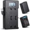 2 x 2600mAh NP-FZ100 Batteries A7iii Battery, NP-FZ100 Battery Charger Set Compatible with Sony A7 III,A7 IV, A7C,A7C II,A7R III,A7R IV,A7R V,A7S III, A1, A9, A9R, A9S,A9 II,A6600,A6700,FX3,FX30,ZV-E1