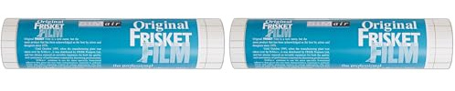 Frisket SA52800 Rouleau de film adhésif pelable brillant 254 mm x 3,66 m Transparent (Lot de 2)