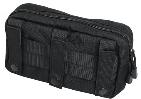 Taktische Hüfttaschen Molle Klein Tasche, Dual-Zweck Tragetasche EDC Kit, 500D Nylon Doppel-Reißverschluss, für Westen und Rucksäcke zubehör Taschen Taktische Weste Taktische Hüfttasche, 5.1*2.4*8.0in
