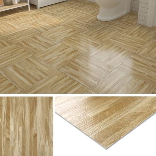 Livelynine Suelo Vinilo Autoadhesivo Madera Haya Vinilo Suelo Cocina Baldosas Adhesivas Suelo Efecto Madera 30x30 Suelo Vinilo Adhesivo Efecto Listones de Madera Vinilo Adhesivo Suelo Baño, 4 Baldosas