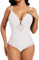 SHAPERIN Body Sculptant Femme Gainant Amincissante Ventre Plat Body String Dentelle Shapewear Bodysuit Tops, Blanc, M