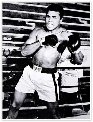 Muhammad Ali Poster 90 x 120 cm Schwarz-Weiß Wandbilder Wanddeko