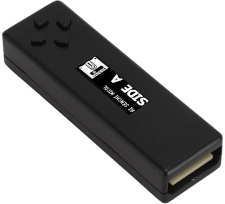 ASHATA FDSkey Disk-Emulator mit OLED-Bildschirm, Plug-and-Play, unterstützt Hot Swappable, mehr als 300 Spiele für AV FC-Konsole, aus ABS, großer Operationssaal (schwarz)