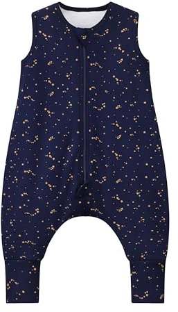 Owlivia 2.0 TOG Baby Schlafsack aus 100% Bio-Baumwolle mit Füßen - Ganzjähriger Komfort für Ihr Kleinkind, 2.0 TOG Sternenhimmel 80 cm (2 Jahre)
