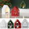 2 Stück Silikonformen Gießformen Häuser,Silikonform Haus Weihnachten Mini Silikonform Häuser Kerzenformen zum Gießen Giessformen Silikon Gießform Kerzenhalter für DIY Handwerk Heimdekoration