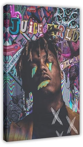 LLINJR Juice Wrld Poster (6) Canvas Poster Bedroom Decor Landscape Office Room Decor Gift 08x12inch(20x30cm)