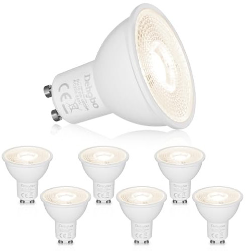 Dehobo GU10 LED Neutralweiß Glühbirne, LED Lampen Licht Spot Neutralweiß Lampe 6W 4000K 480 Lumen Ersetzt 60W Halogen Leuchtmittel, 120° Abstrahlwinkel Spotlight, Nicht Dimmbar Led, 6 Stück