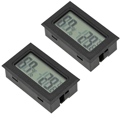 BESPORTBLE 2 Stück Reptilienthermometer Solarhygrometer Feuchtigkeitsmesser Hygrometer Für Terrarien Außenhydrometer Thermometer Monitor Außen Innenthermometer Temperaturmesser Schwarz Abs
