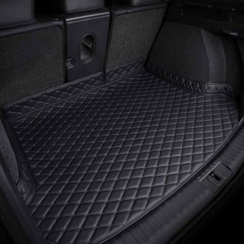 JJNIENUS Coche Alfombrillas Maletero para Renault Megane 2002-2008, Cuero Tronco Trasera Estera Bandeja Forro Antideslizante Alfombra Protección Interiores Accesorios,A/Black