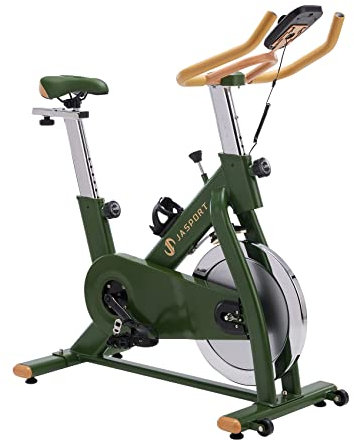 JASPORT S1 Speedbike für Zuhause – Leiser Heimtrainer Ergometer mit Bluetooth, kompatibel mit Zwift & Kinomap, Indoor Cycling Fahrrad mit 13 kg Schwungrad, bis 125 kg belastbar(Grün)