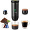 Cafetera Portatil Capsulas 3 en 1 compatible con Nespresso Dolce Gusto y Café Molido - Mini Cafetera Portátil Multicapsulas para Llevar - Maquina Cafe Portatil Pequeña