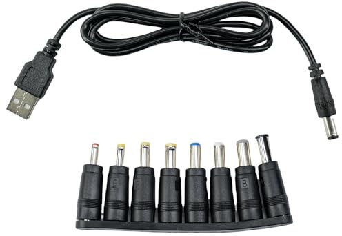YXIING 9 Pcs USB to DC Power Cable, DC5V Charger Power Cable for Router, Laptops, Bluetooth Speakers