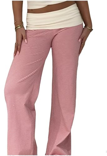 Felcia Klassische Yogahose für Damen, niedrige Taille, Stretch, schlankmachend, Glockenhose, Y2K, lässige Jogger, Streetwear